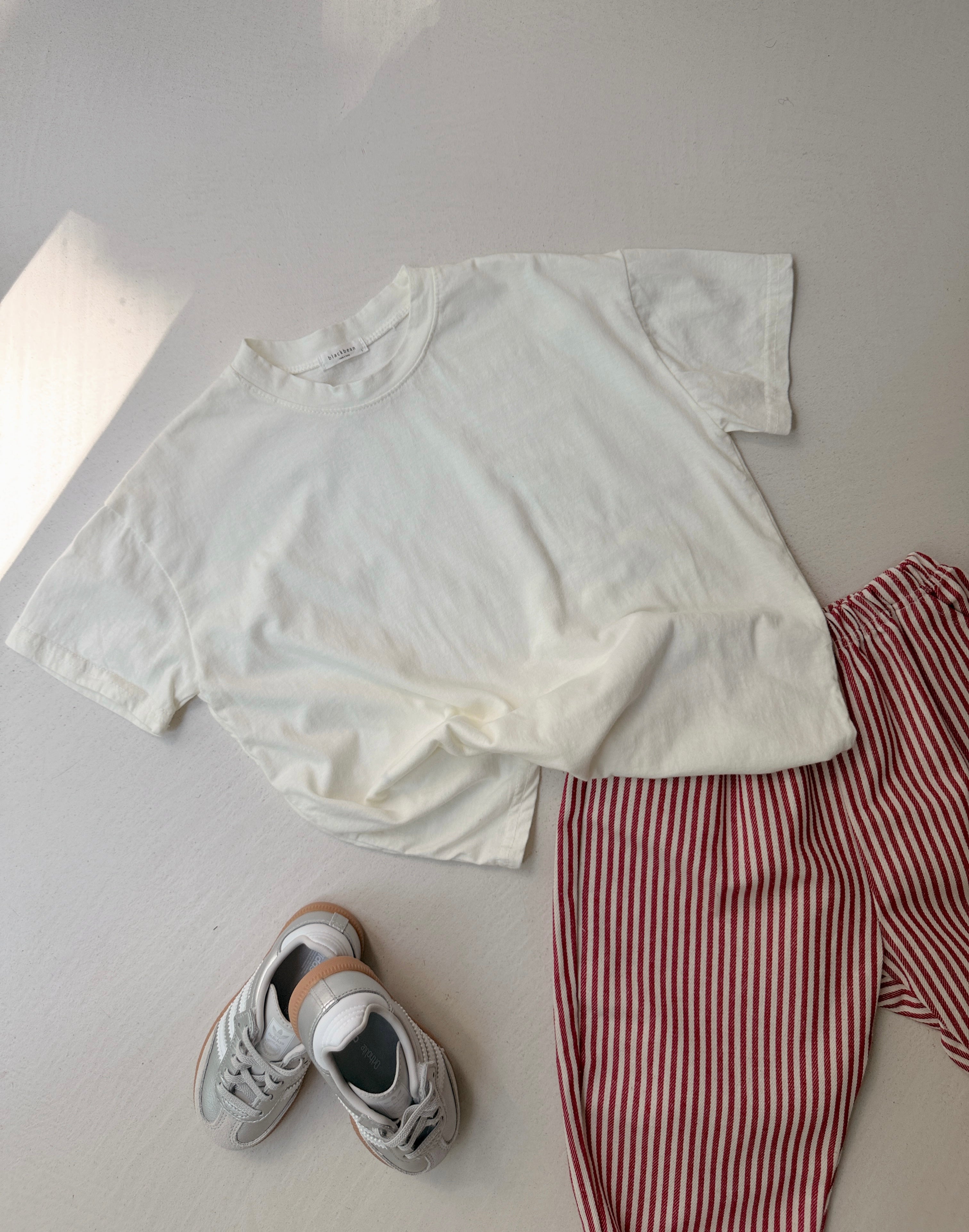 Pantalon Artus - rouge et écru ligné