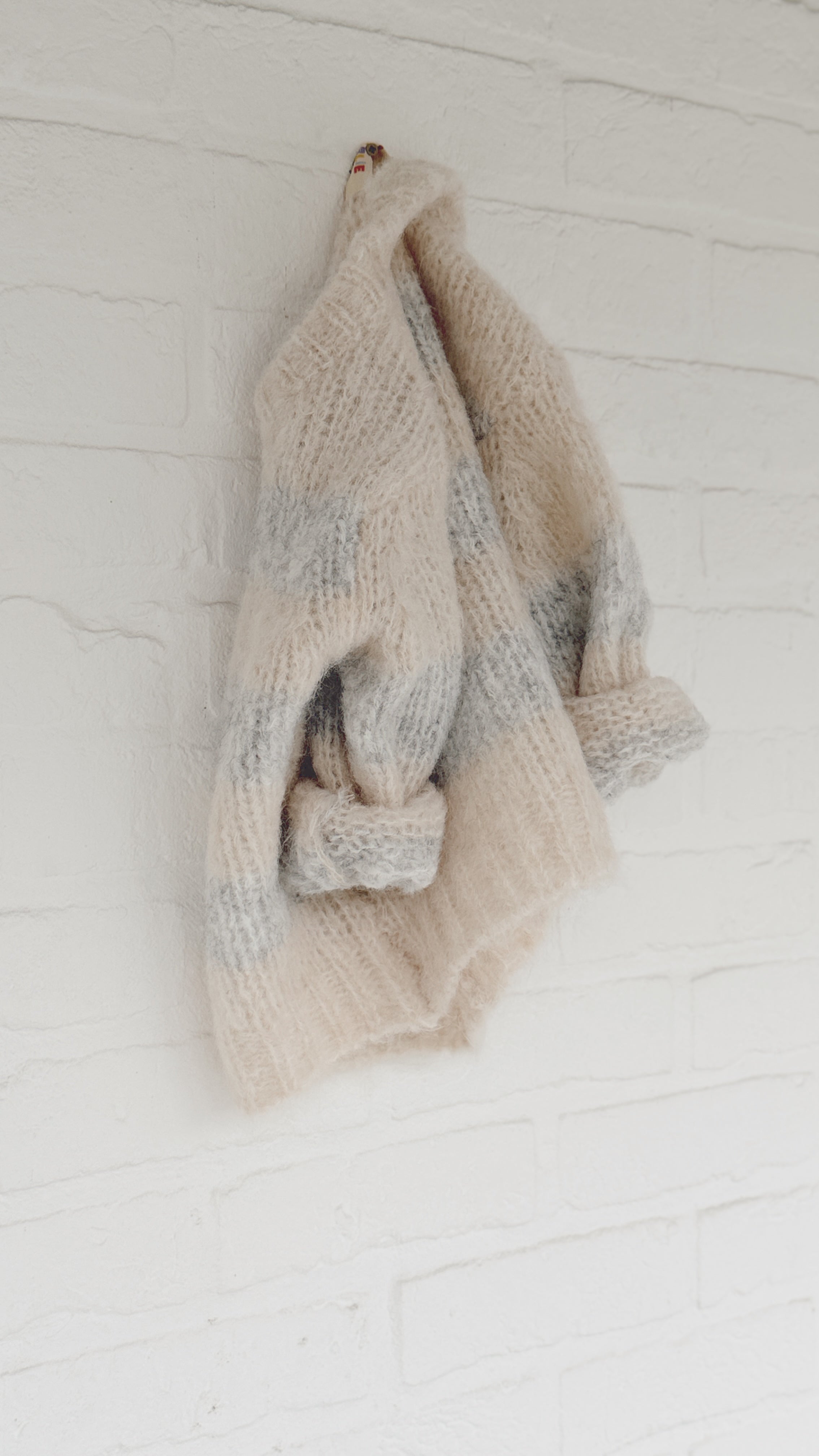 Pull Basile - écru et gris