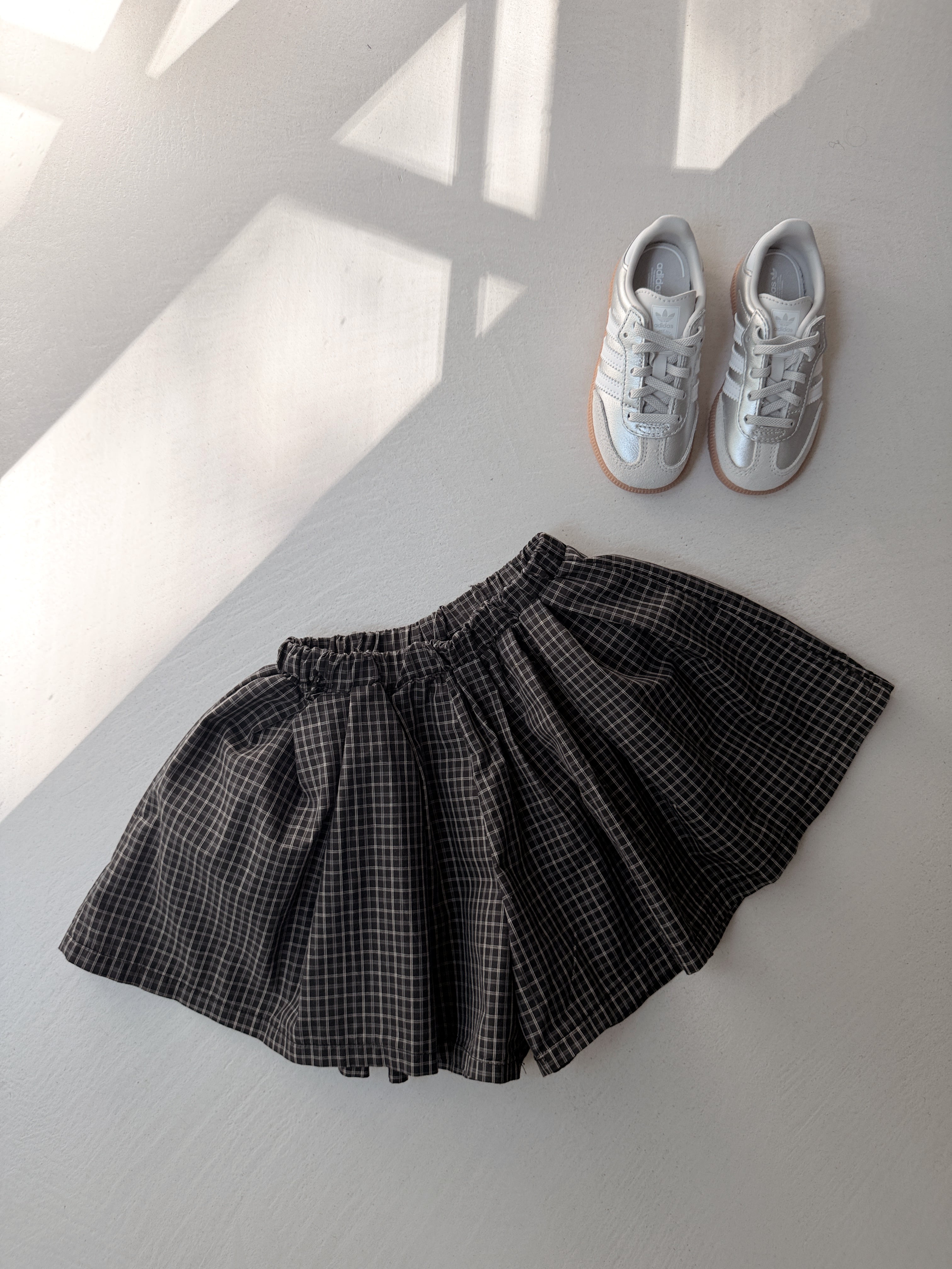 Jupe-Short Adela - noir à carreaux