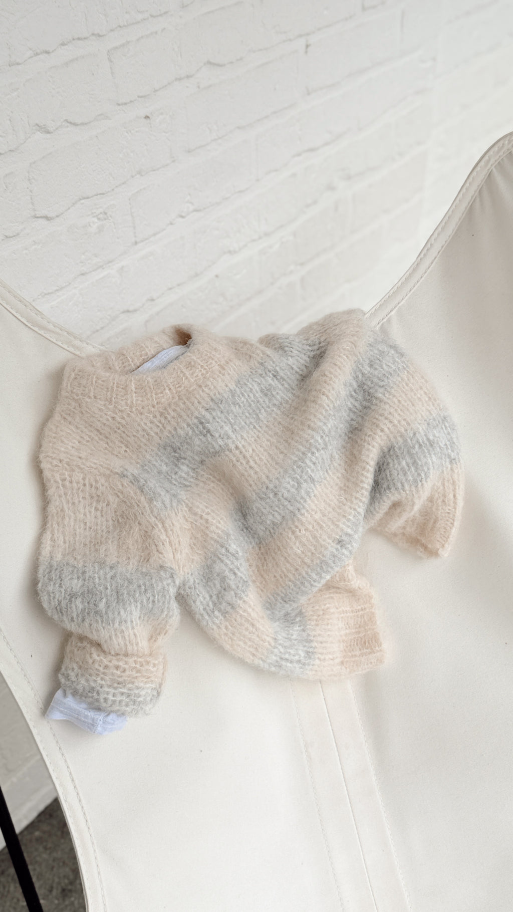 Pull Basile - écru et gris