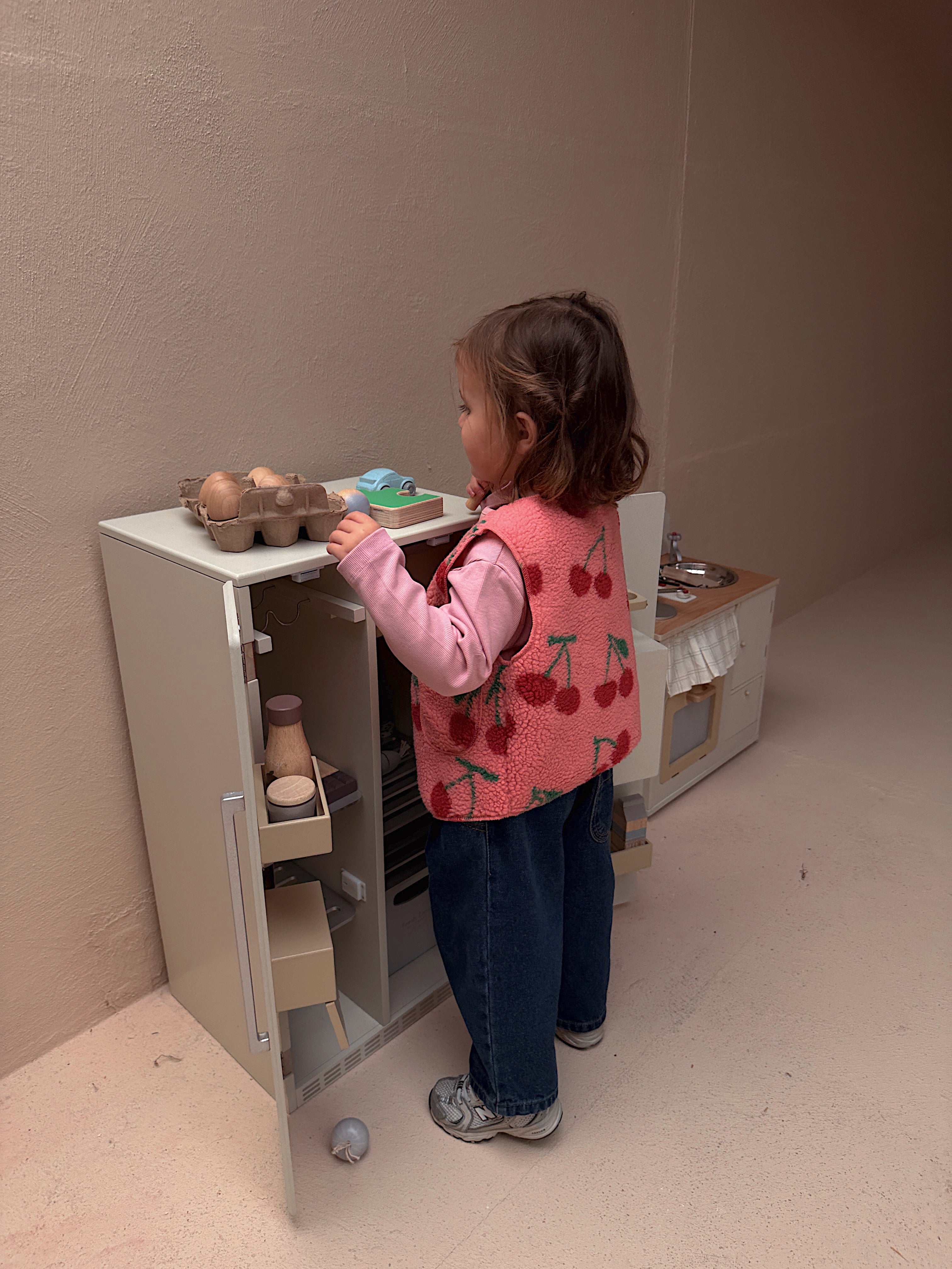 Gilet Flo - rose à motif cerise