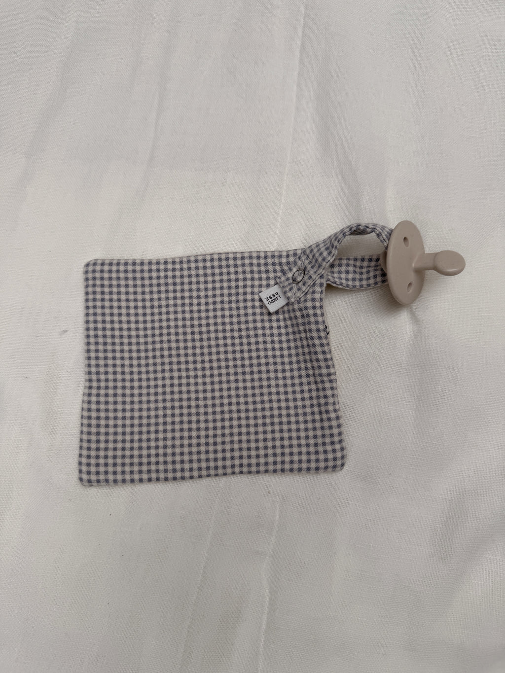 Attache tétine - bleu à motifs