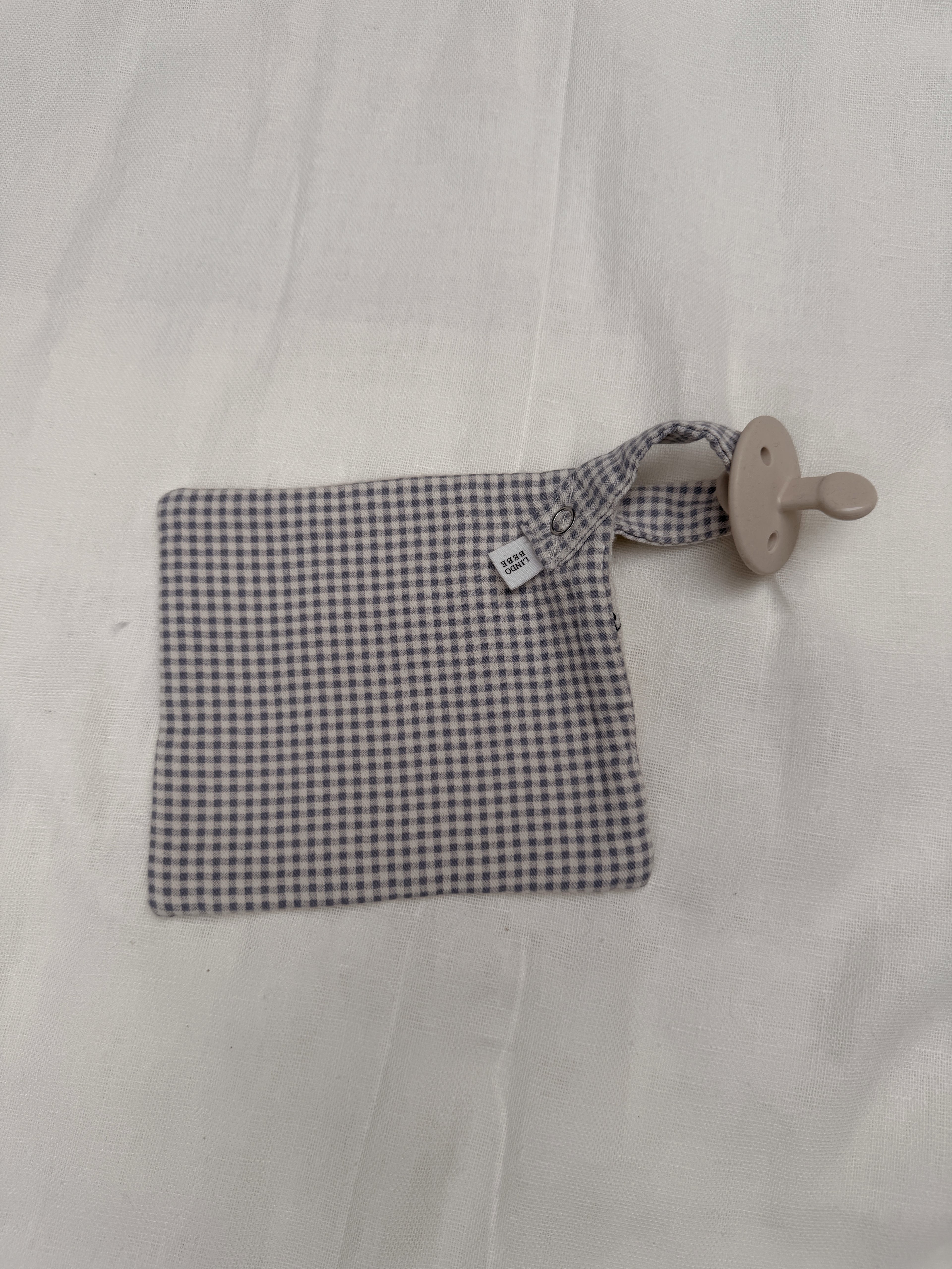 Attache tétine - bleu à motifs