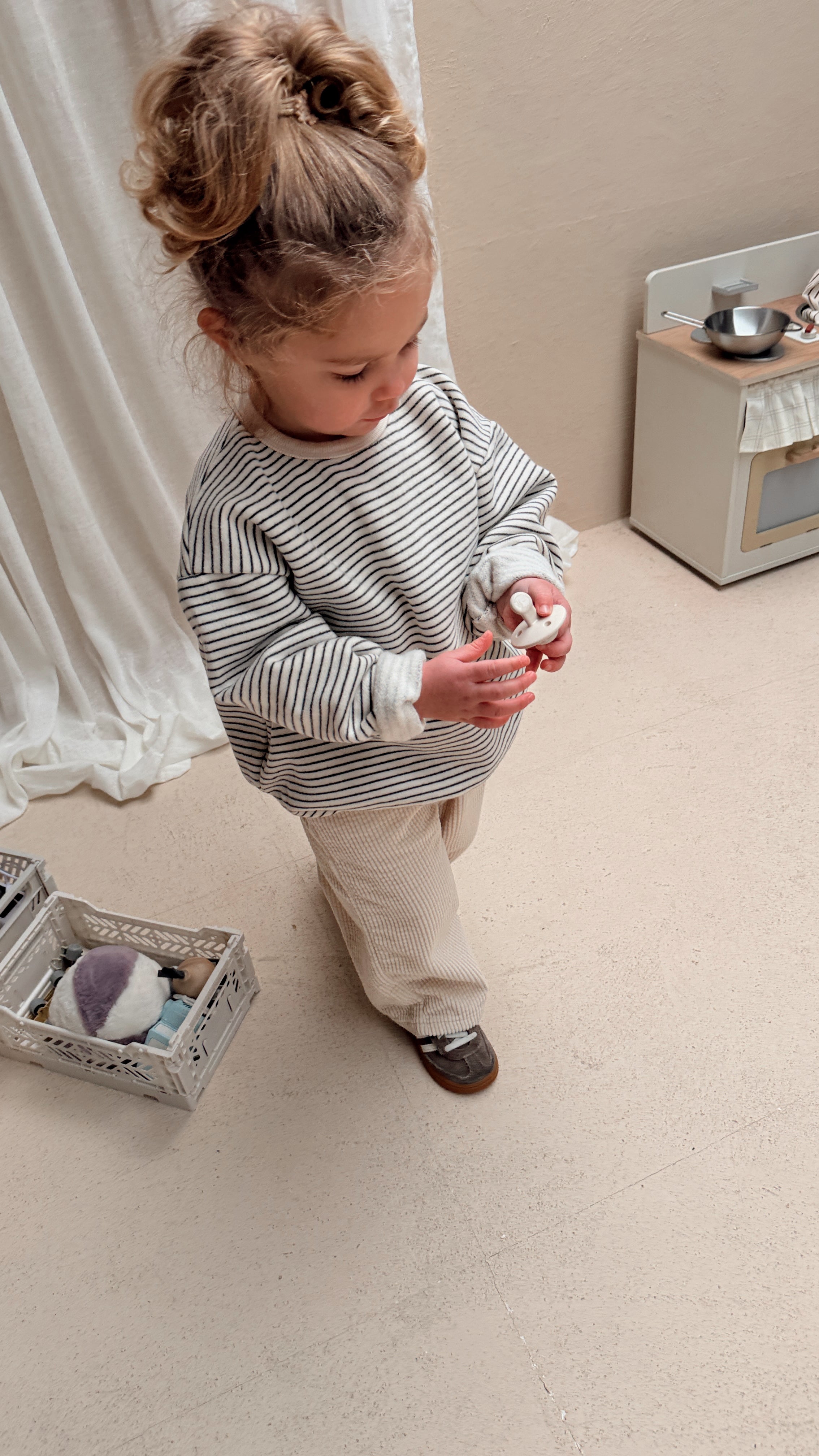 Pull Cleo - écru et bleu