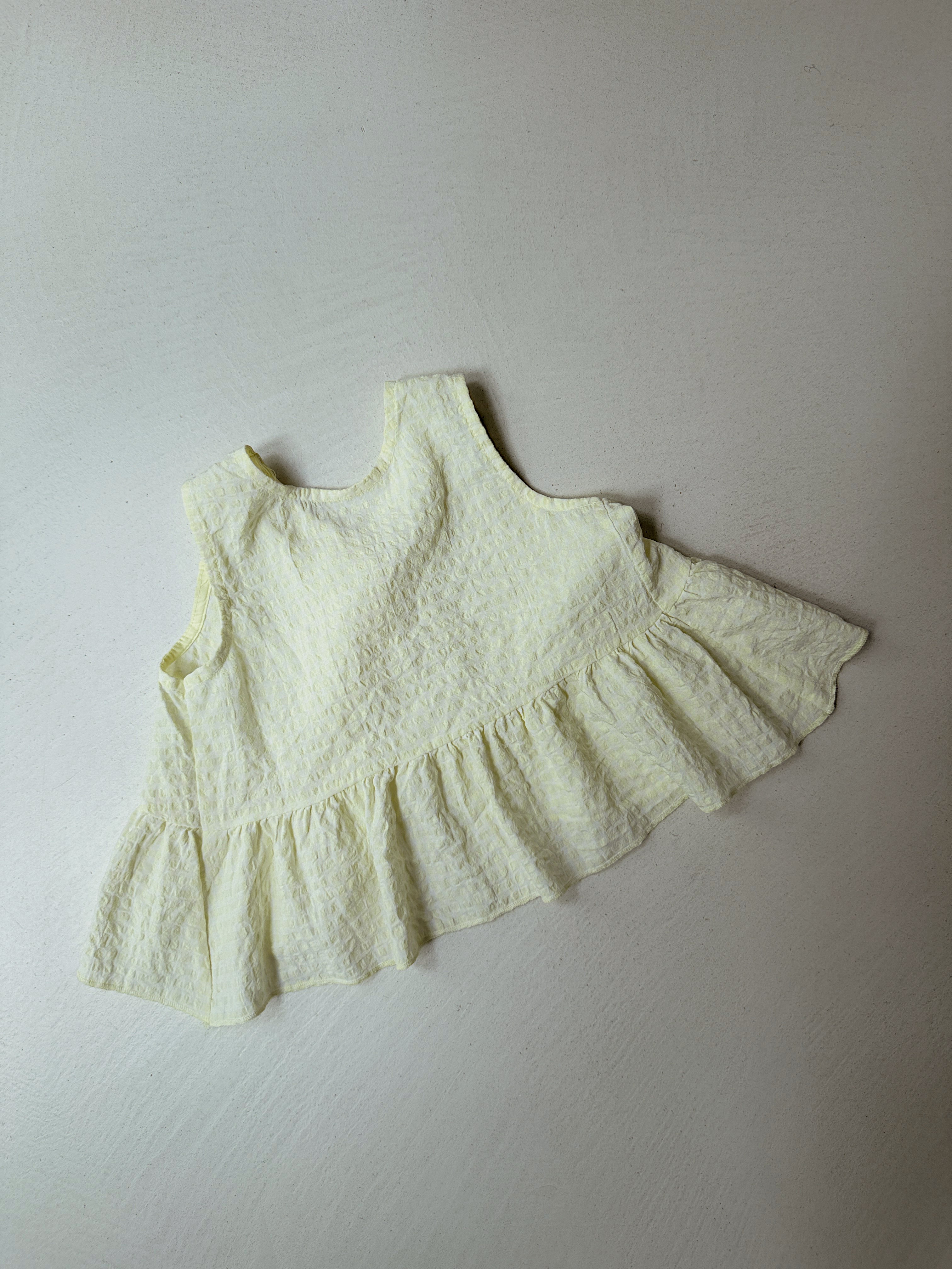 Top Alma - vichy jaune