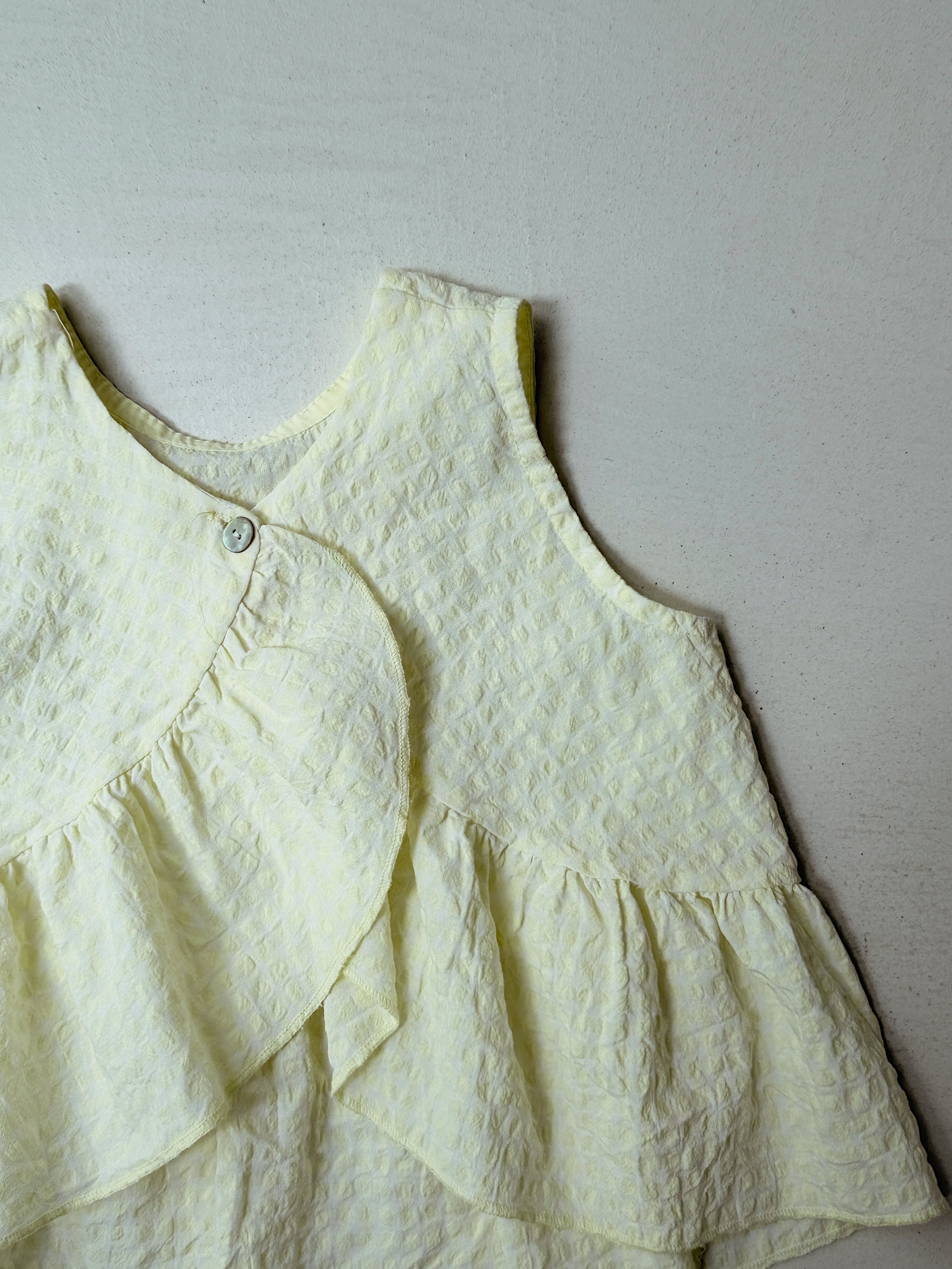 Top Alma - vichy jaune