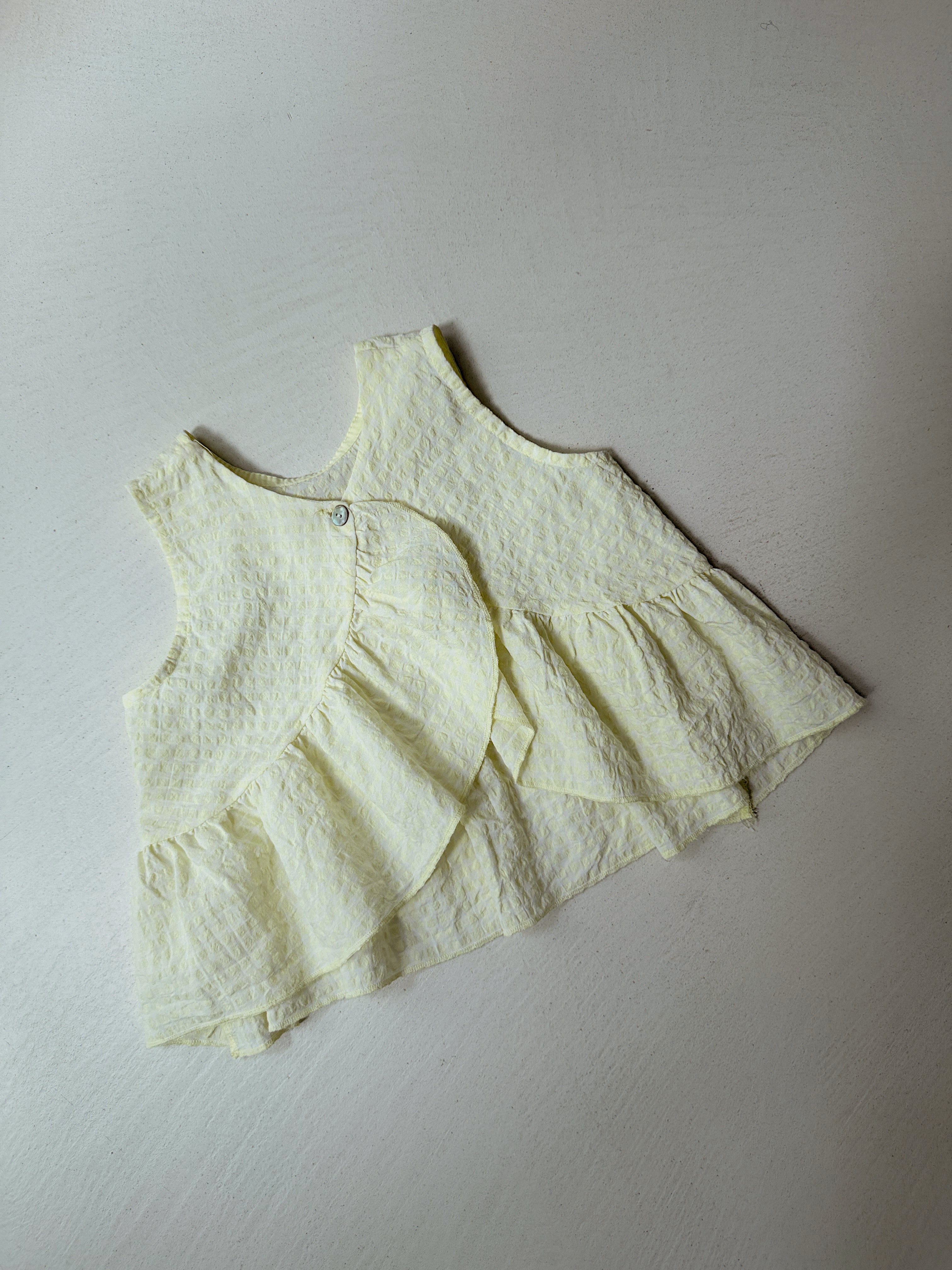 Top Alma - vichy jaune