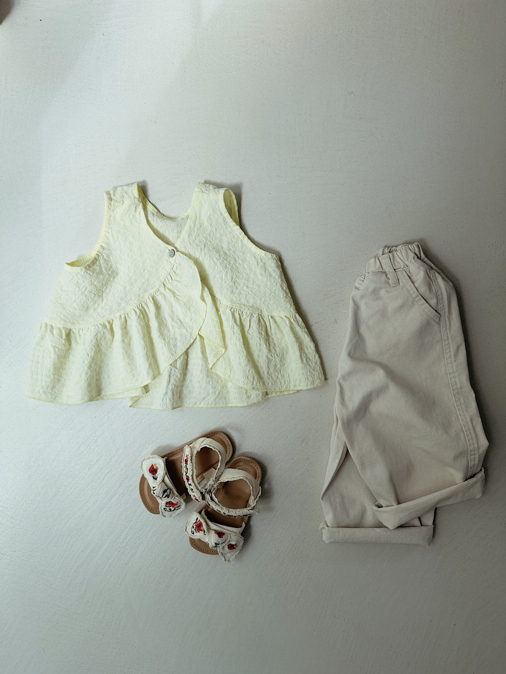 Top Alma - vichy jaune