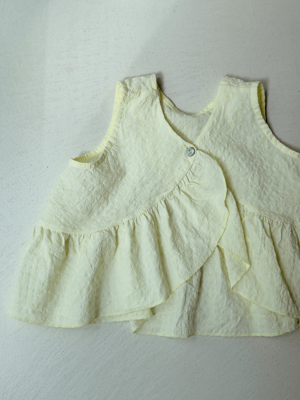Top Alma - vichy jaune