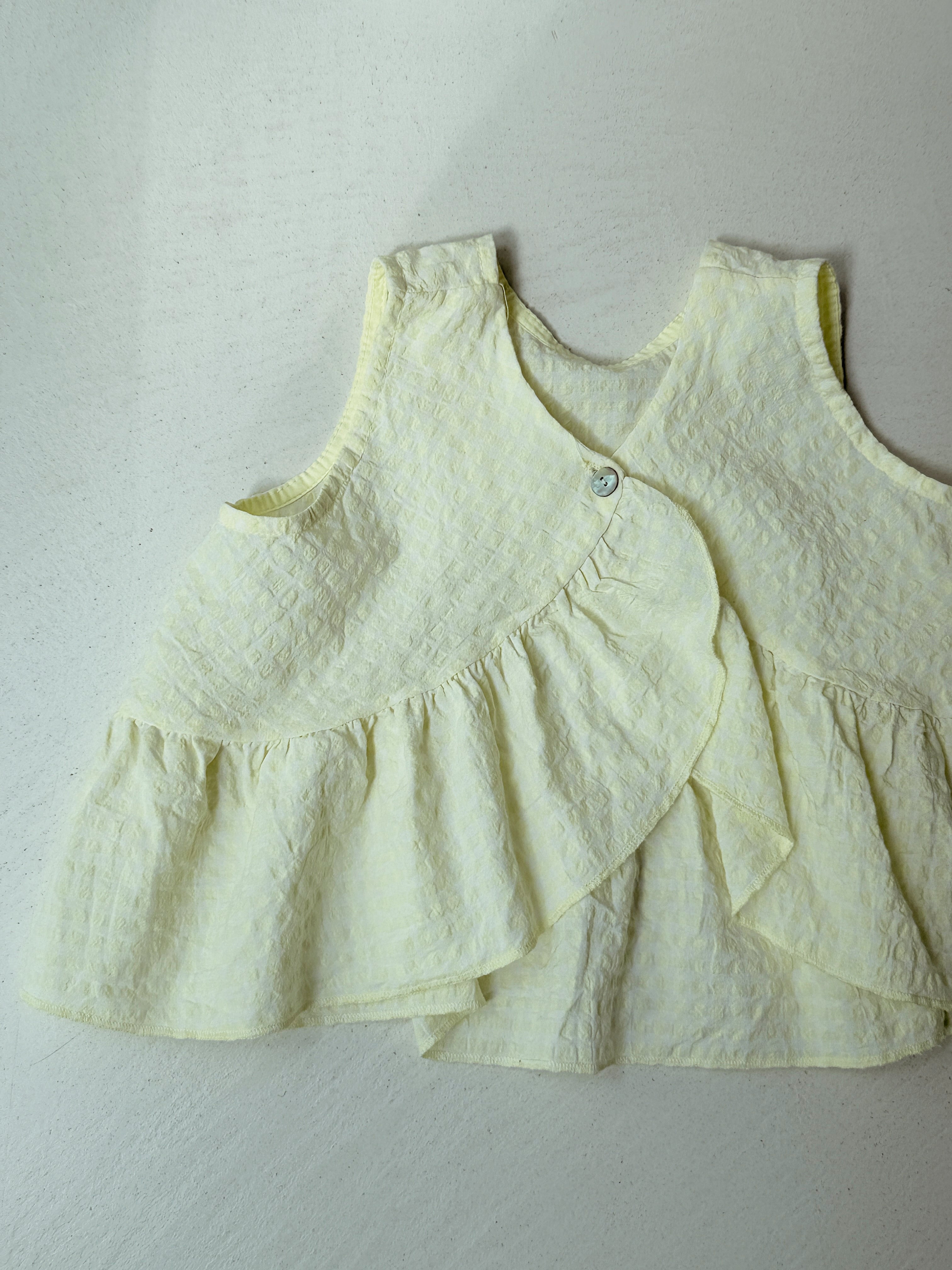 Top Alma - vichy jaune