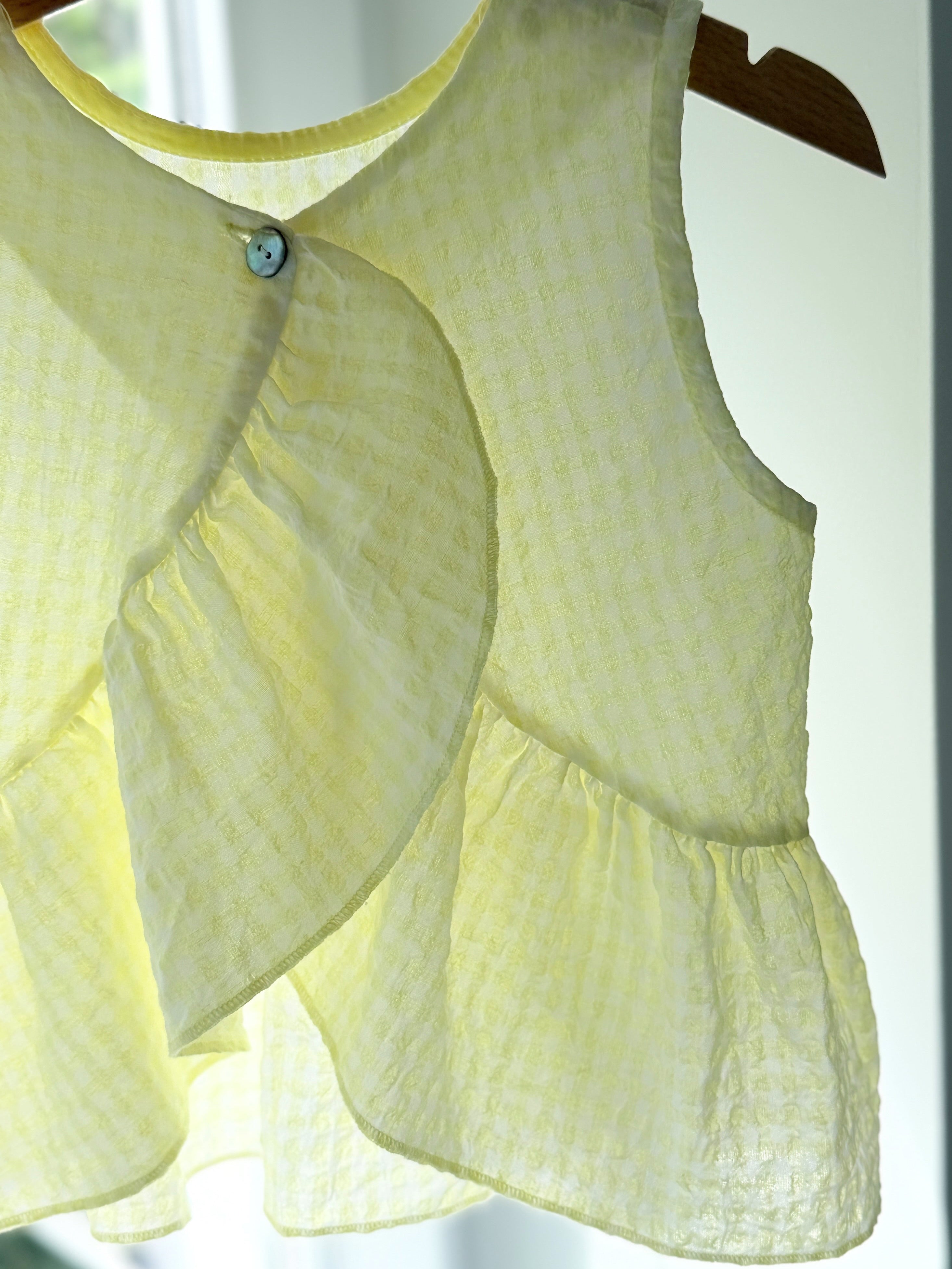 Top Alma - vichy jaune