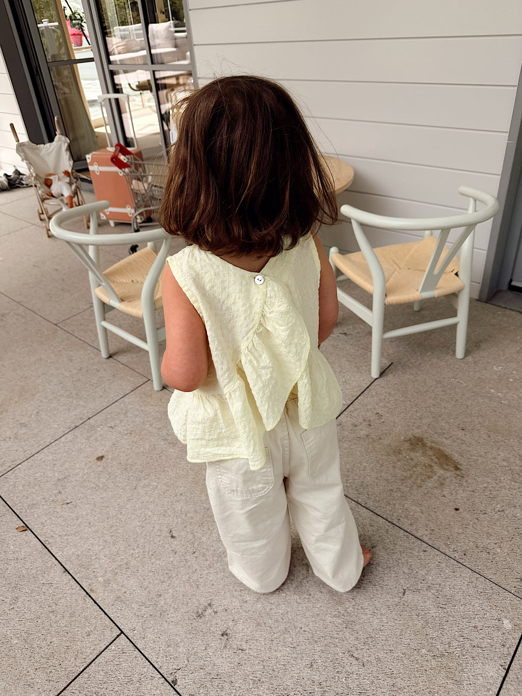 Top Alma - vichy jaune