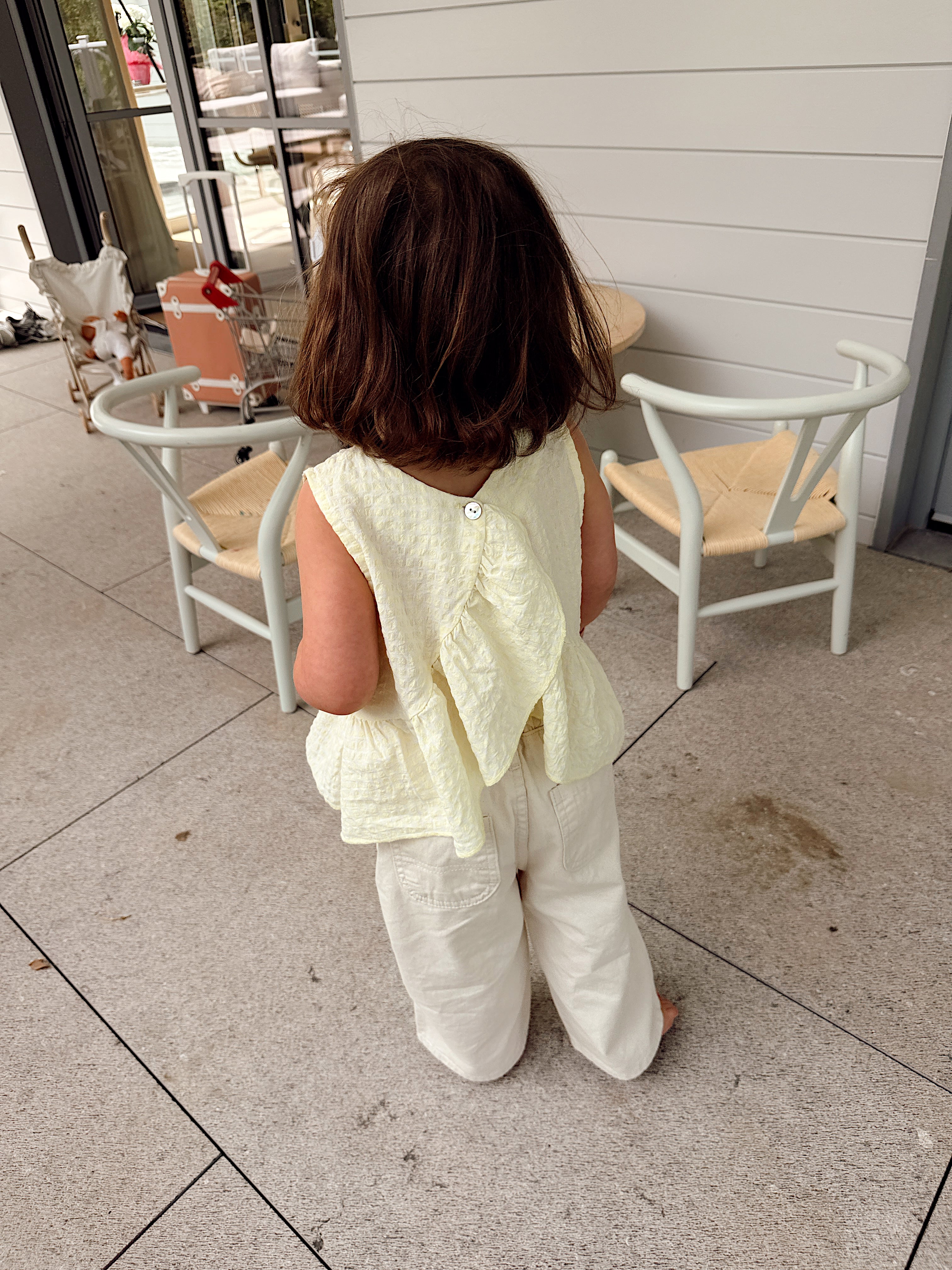 Top Alma - vichy jaune