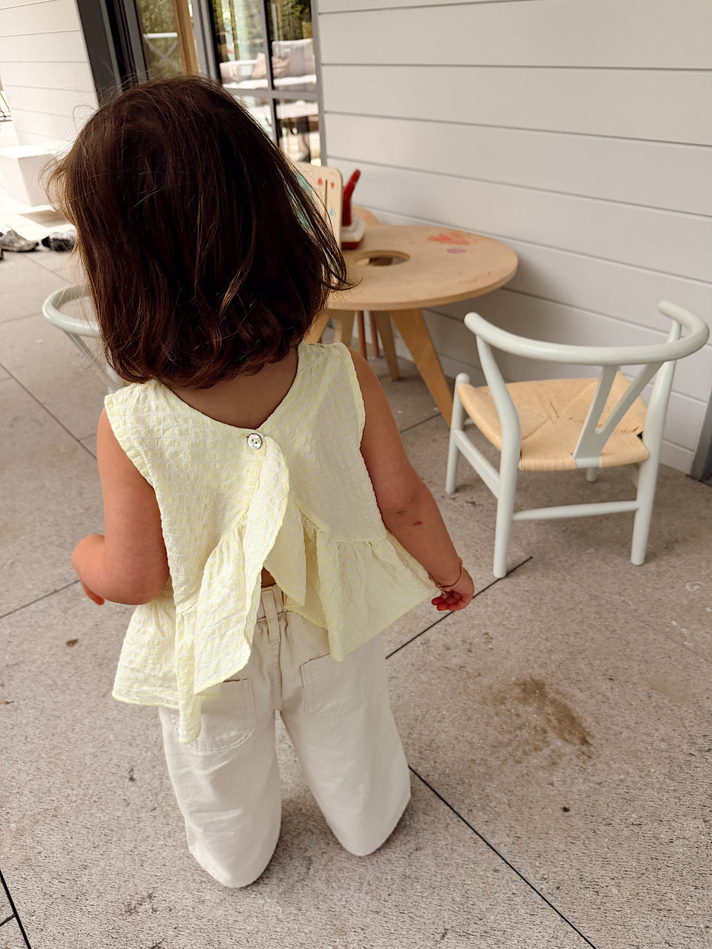 Top Alma - vichy jaune