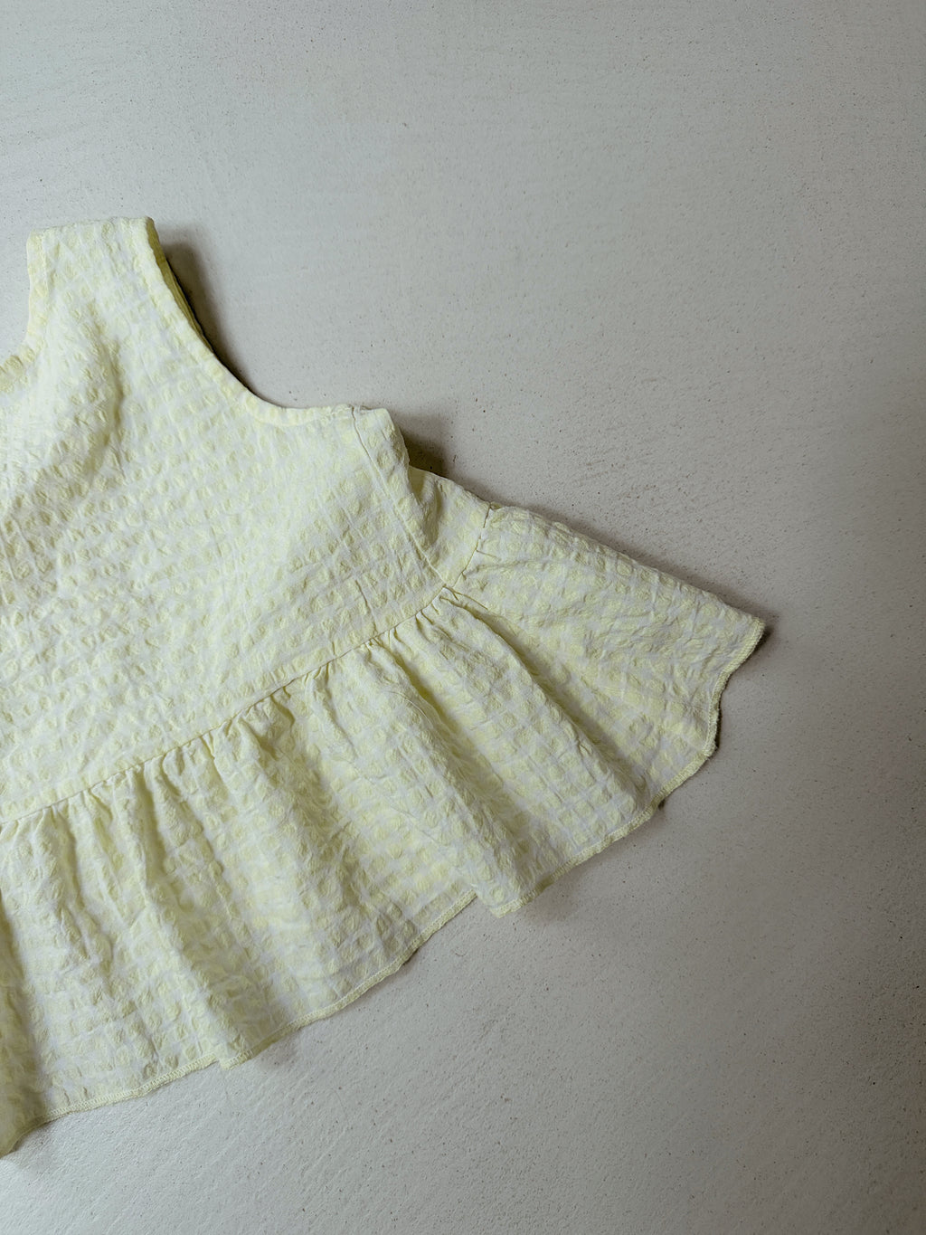 Top Alma - vichy jaune