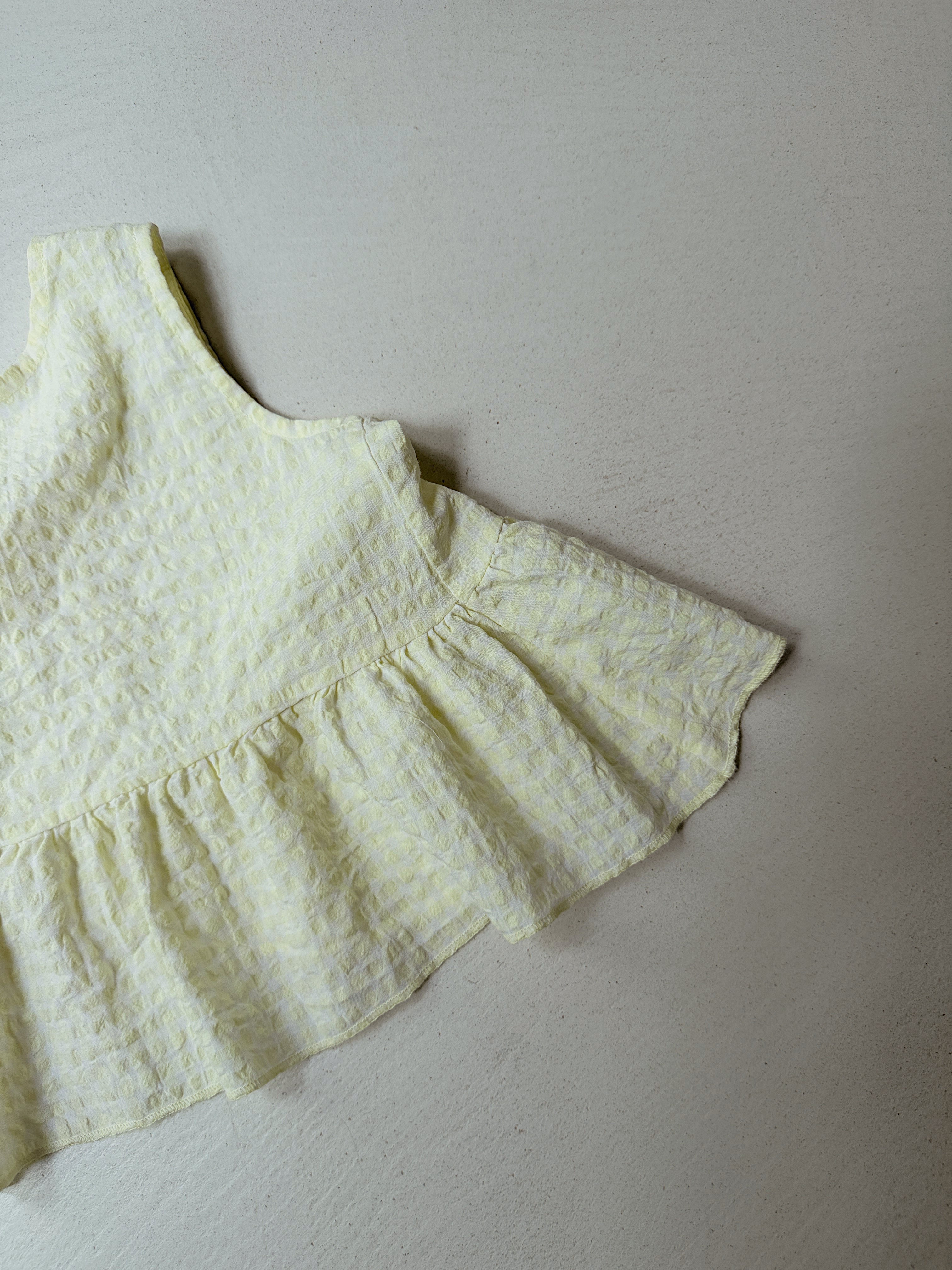 Top Alma - vichy jaune
