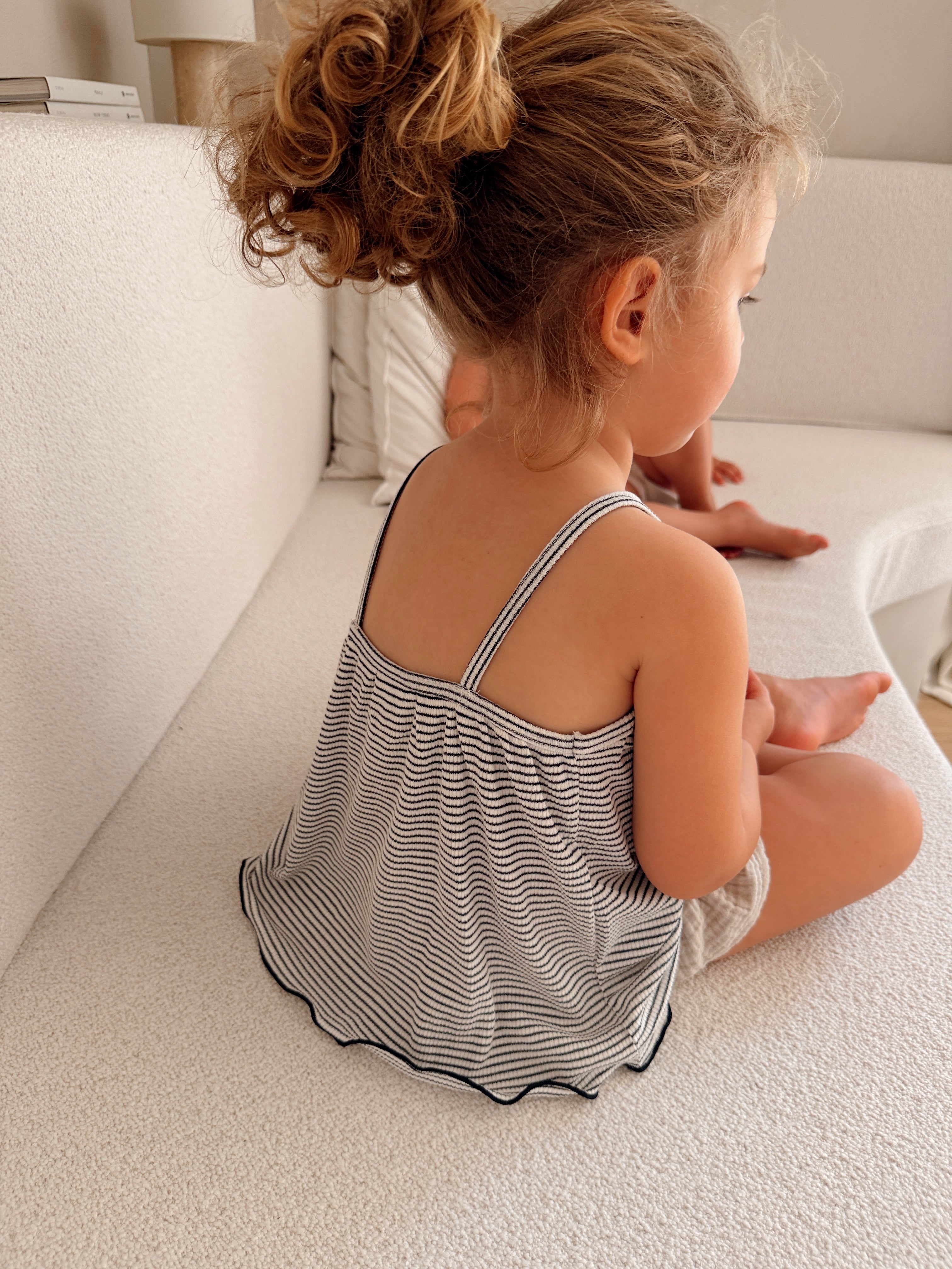 Jackie top - blue striped