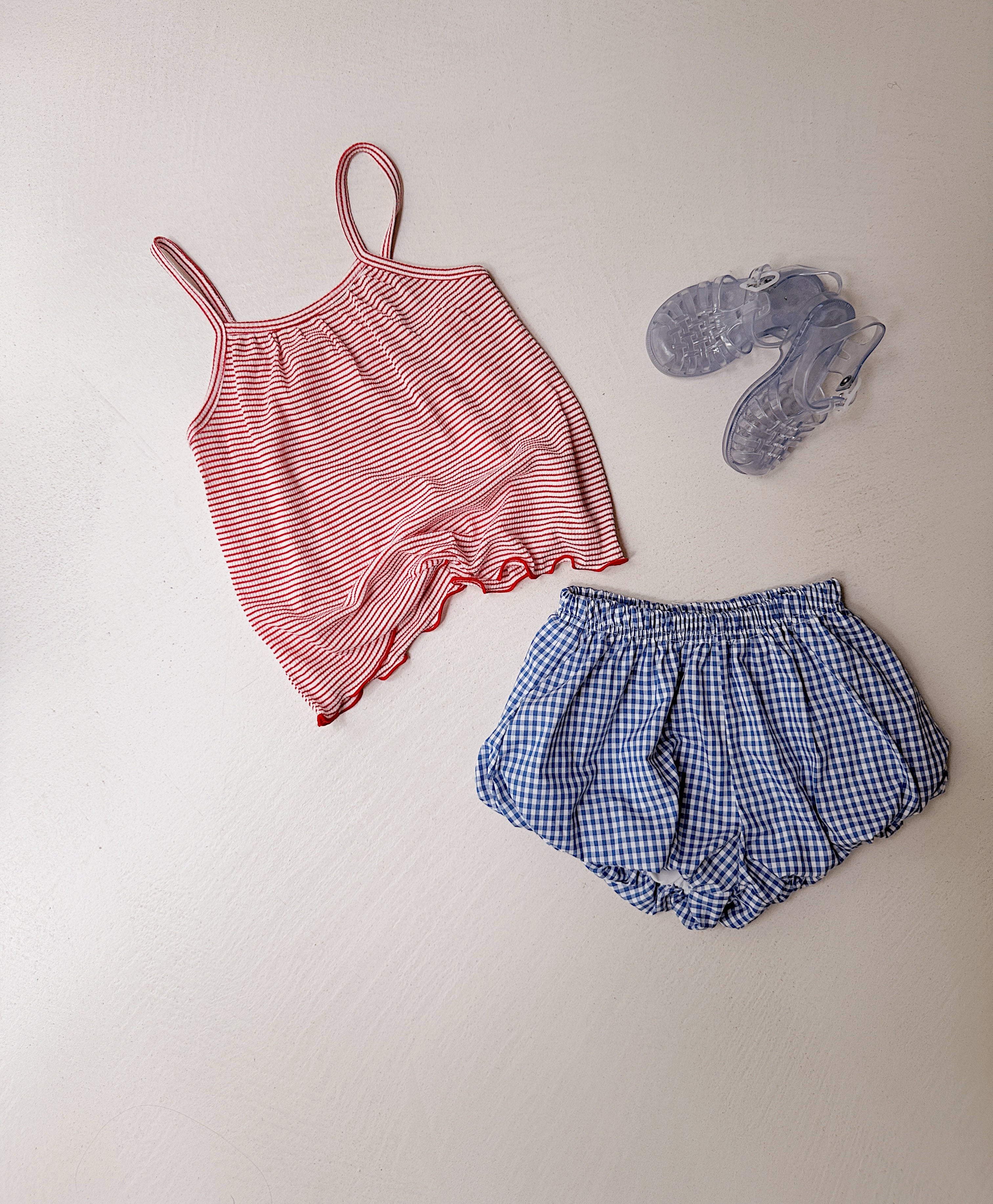 Top Jackie - red with stripes