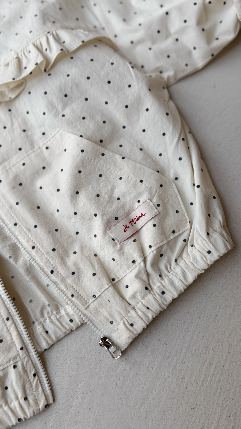 Veste Léonie - écru à pois