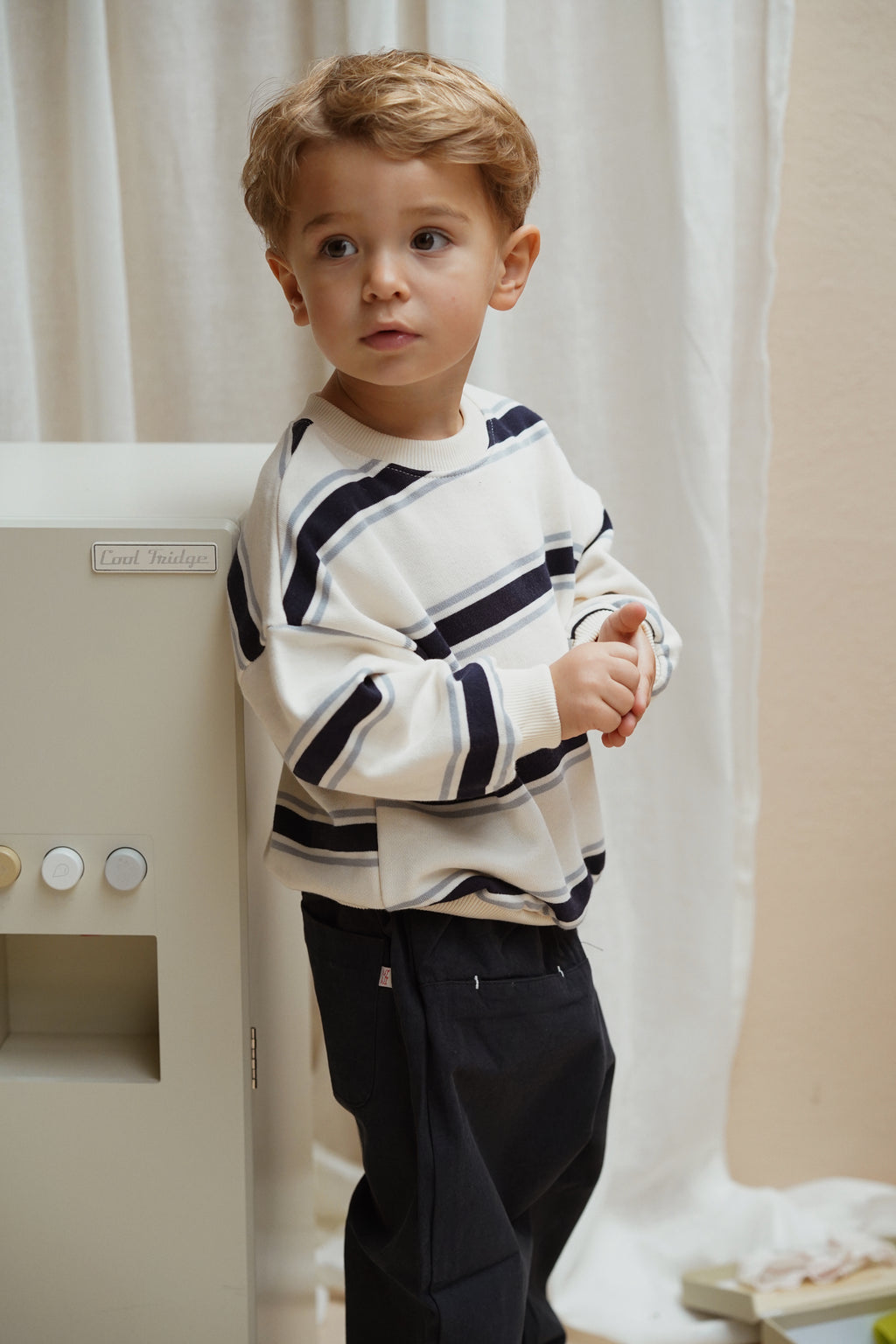 Pull Gaspard - écru à lignes