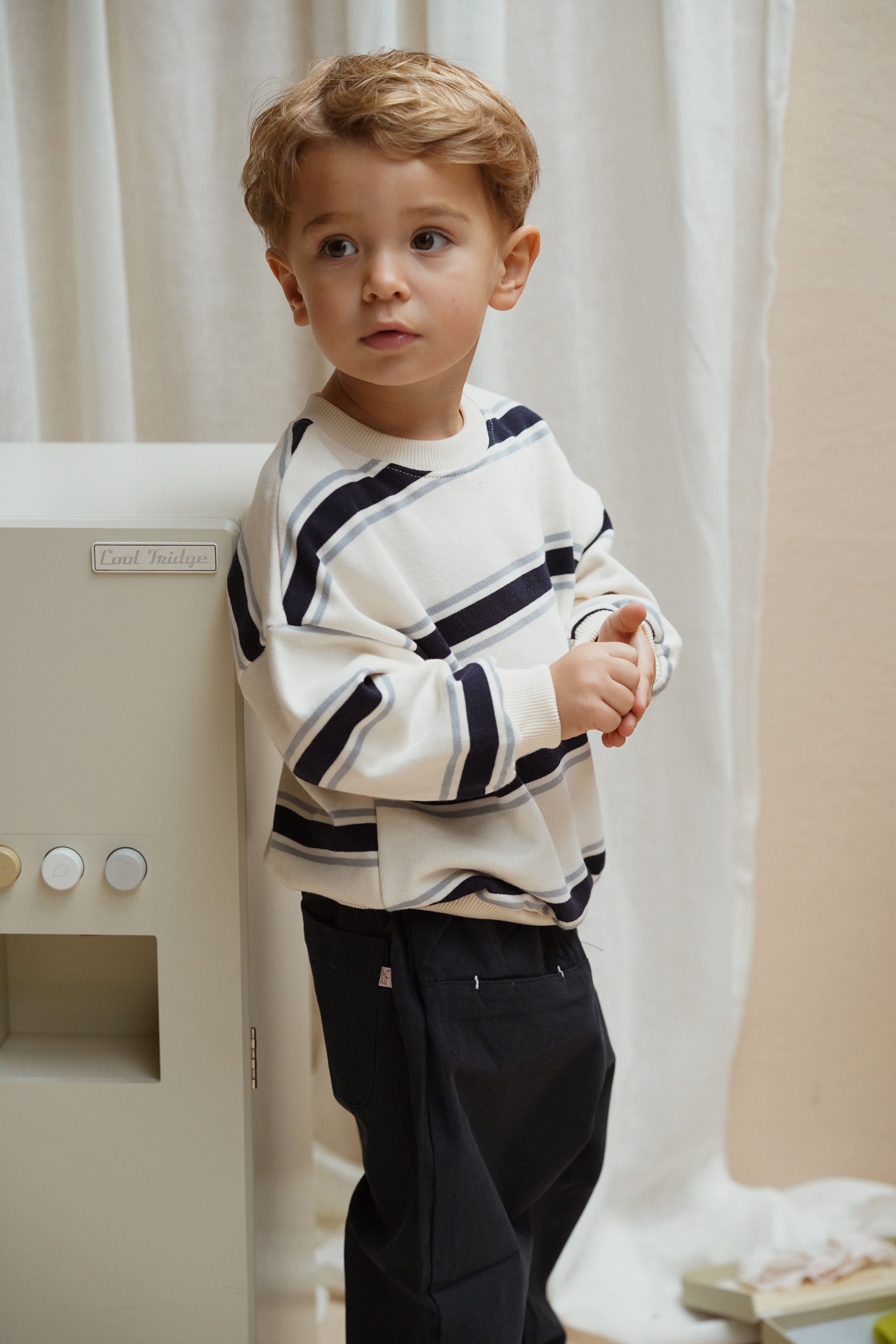 Pull Gaspard - écru à lignes