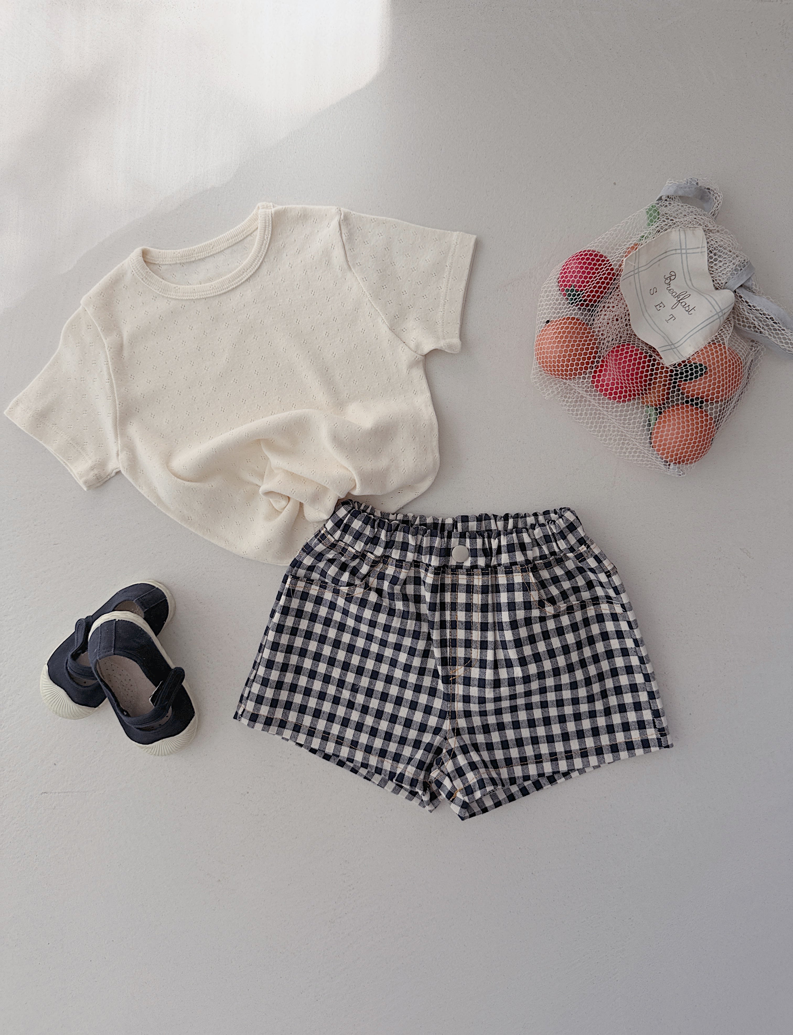 Shorts Alexa - blue gingham