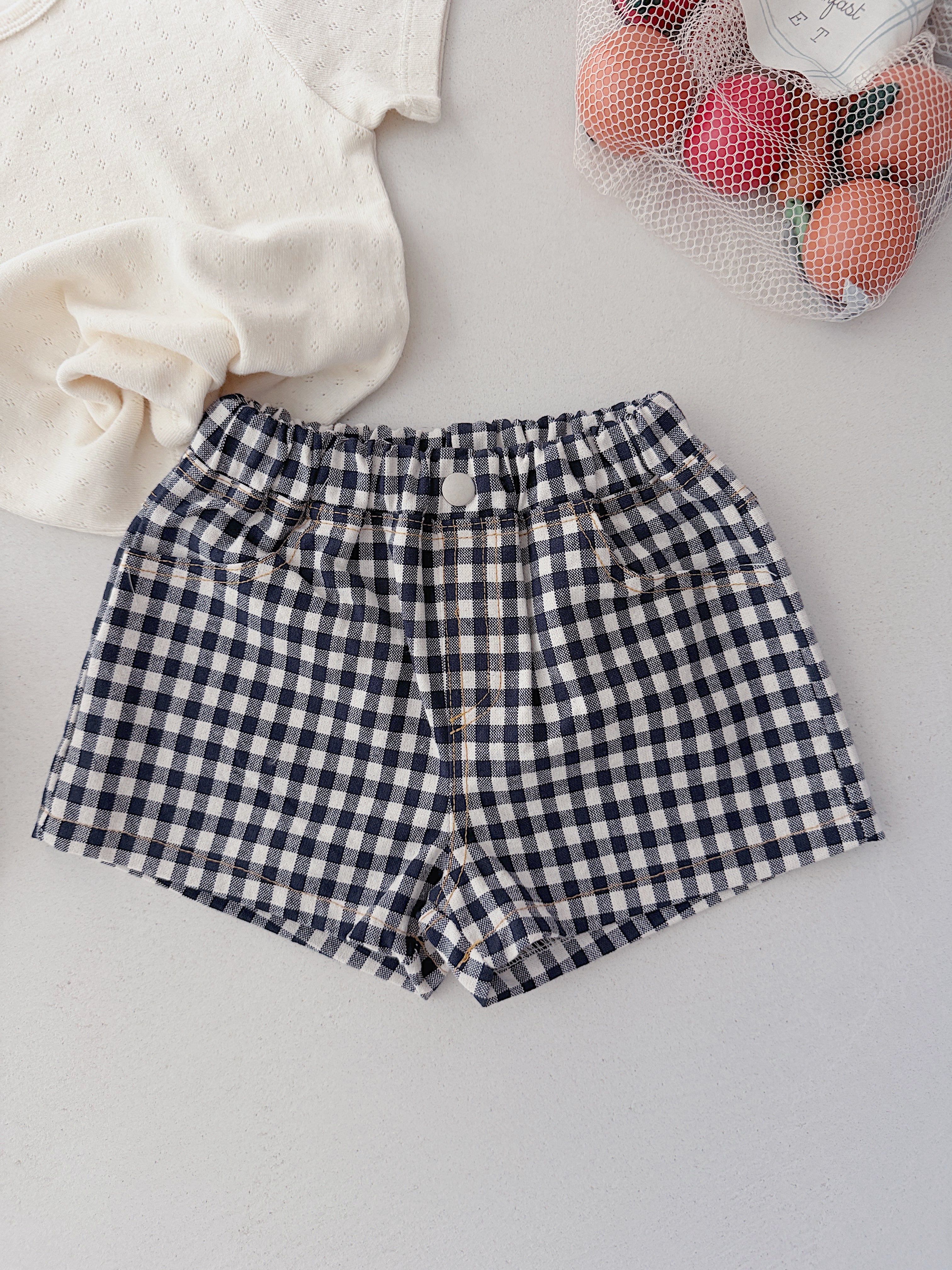 Shorts Alexa - blue gingham